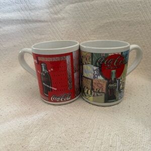 Coca-Cola Coffee Mug Set of 2 | Retro Kitchen / Gift Set